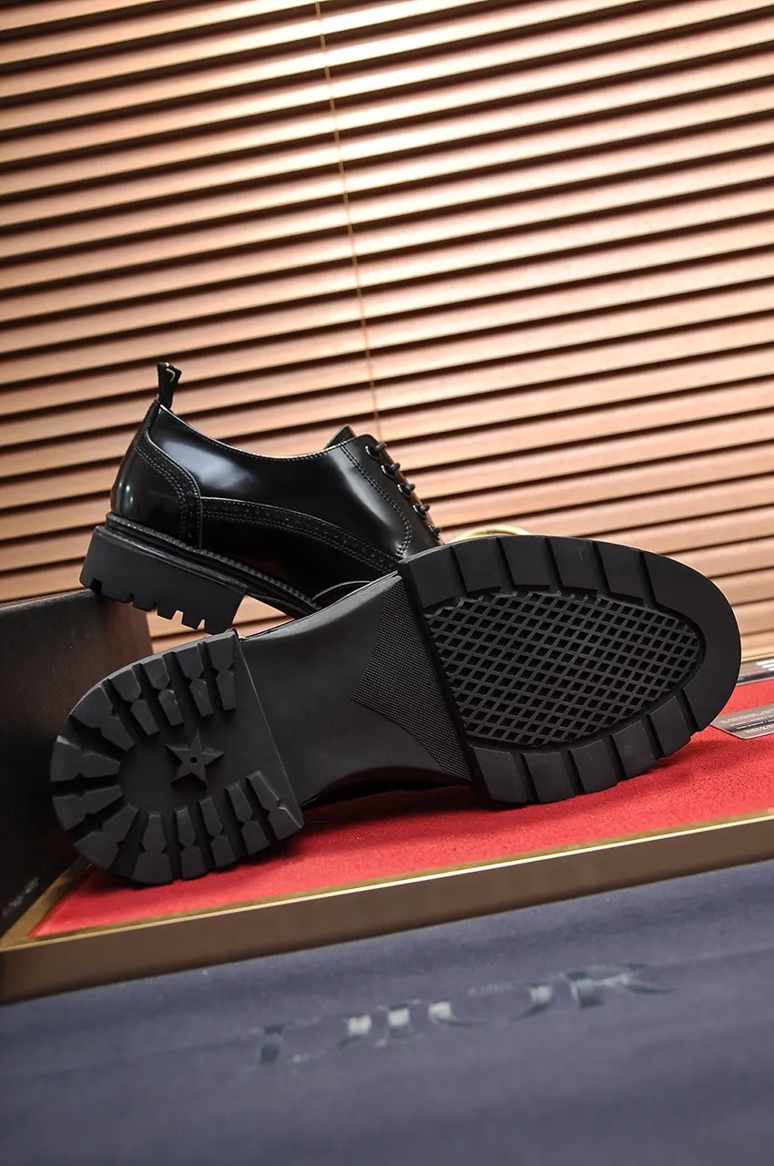 Men's shoes💰720💶【Dior】High-end goods Niuli Original order quality Dior —🆘.Dior original order purchasing, high-end leather shoes, fabric: imported from Italy open-edge beaded cowhide➕water-dyed cowhide/cowhide lining➕specially provided original outsole, fine workmanship, real-life shooting🎬size: 38-45 (45 customized)